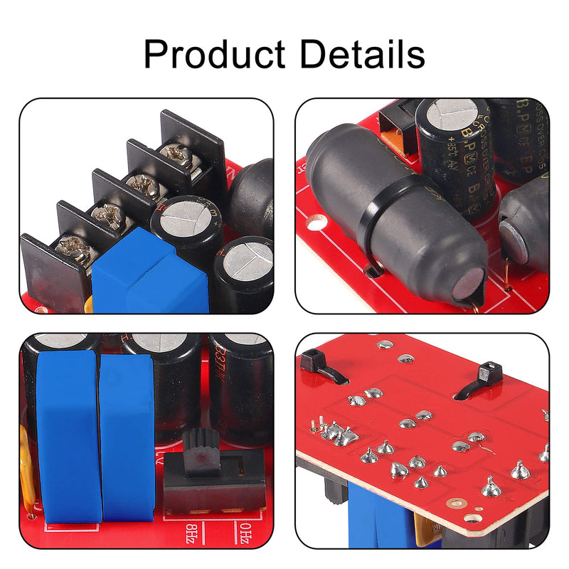 2pcs 200W Pure Bass Subwoofer Crossover Second-Order Crossover Frequency Distributor Divider 2 Way Speaker Audio Crossover Filter 2pcs