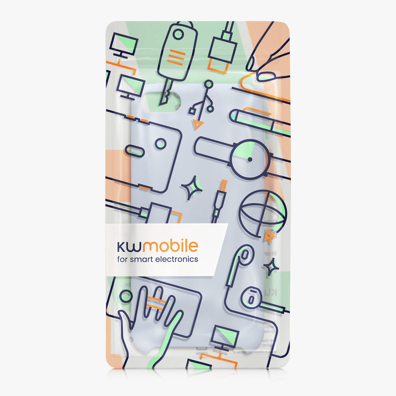 kwmobile TPU Silicone Case Compatible with Apple iPod Touch 6G / 7G (6th and 7th Generation) - Case Soft Flexible Protective Cover - Light Blue Matte