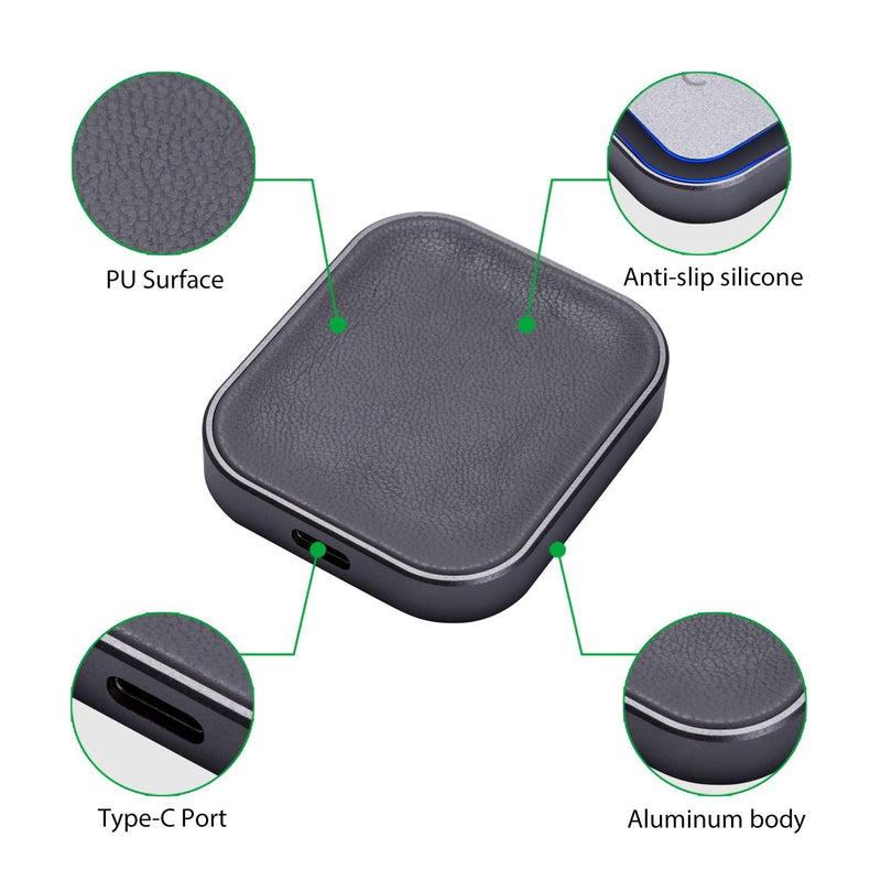 FutureCharger Airpods Pro Charger,Wireless Charger for AirPods 3/AirPods Pro 2nd Gen/Airpods Pro/Airpods,Wireless Charging Station for Airpod Earbuds, Wireless Charger Pad for Airpods Earphone(Grey) Grey Charger for Airpods/Airpods Pro-1