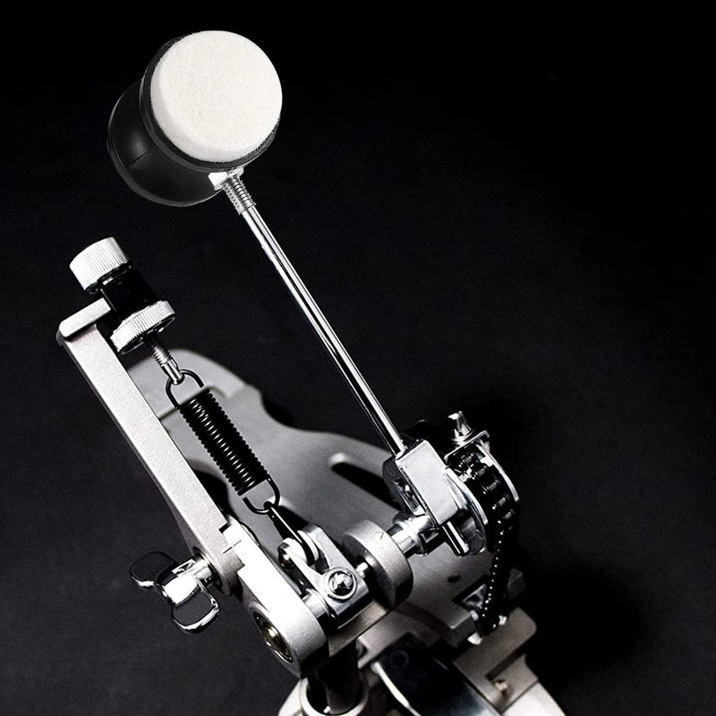 Facmogu 2PCS Dual Sided Bass Drum Pedal Beater, Bass Drum Pedal Beater for Percussion Instrument Accessory Part, Bass Drum Pedal Hammer with Stainless Steel Shaft for Kick Drum Pedal 1PCS Dual Sided Beater