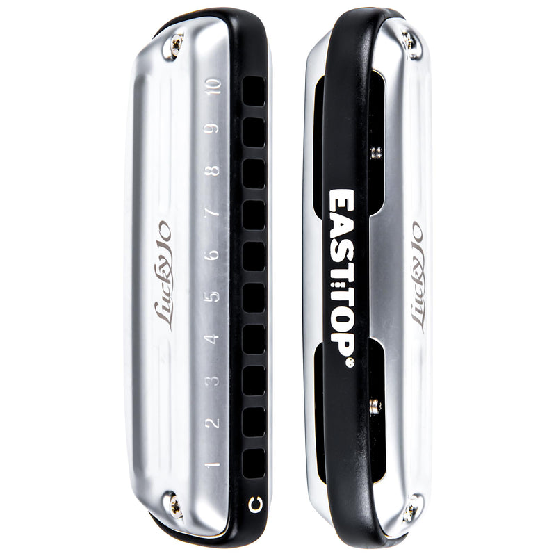 [AUSTRALIA] - East top Lucky 10 Harmonica, Professional 10 Holes Mouth Organ For All Levels Adults, Professionals and Players 