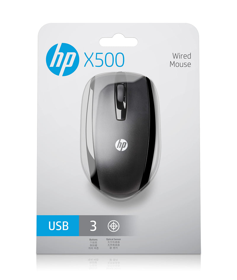 HP x500 Optical Wired USB Mouse Single