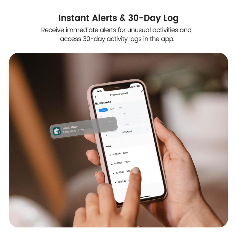 TREATLIFE WiFi Presence Sensor 1 Pack, 24G mmWave Radar Smart Motion Sensor Wired, Support Alexa/Google Home, Real-time Human Occupancy Sensor, No Hub Required