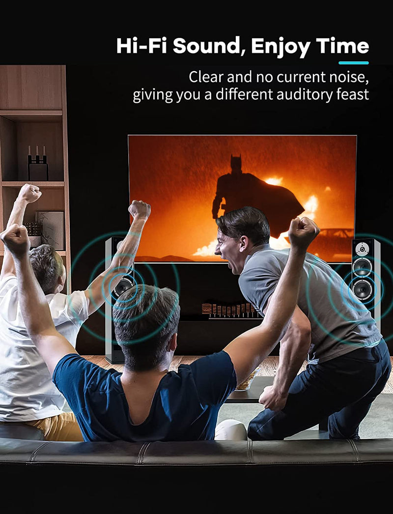 [AUSTRALIA] - 4-Way Stereo L/R Sound Channel Bi-Directional Audio Switcher, 1 in 4 Out or 4 in 1 Out, L/R Sound Channel Audio Switch Splitter RCA Stereo Switch Selector for DVD Stereo Speaker CD Player Bi-Directional RCA Switch 4 Port 