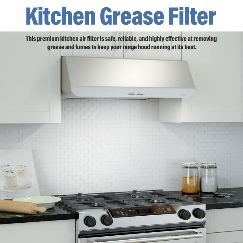 [AUSTRALIA] - BP57 Range Hood Filter with Light Lens for Broan-NuTone Kitchen Exhaust Grease Filter,Stove Hood Vent Air Filter,11-1/2 X 11-3/4 X 3/8 Reinforced Aluminum Frame fit 43000 R610045, Series 1-Pack 