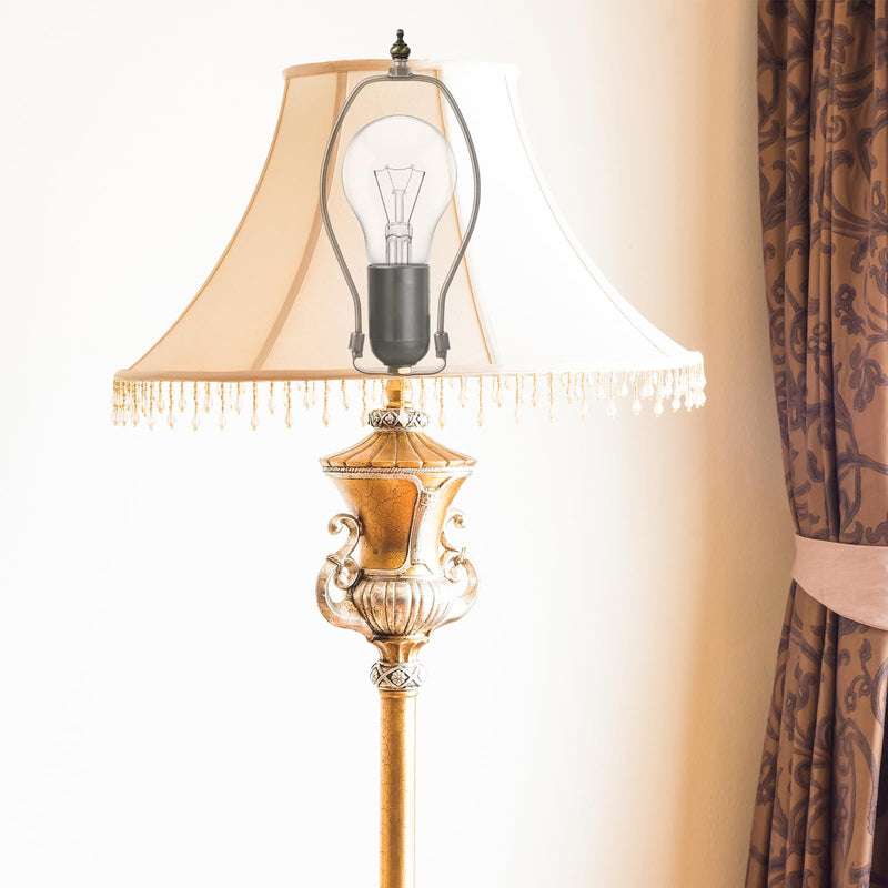 SOLUSTRE Lamp Holder Harp Lamp Shade Harp Holder Bronze Horn Frame Shade Holder Adjustable Kit Suitable for Table Floor Light Umbrella Holder 20X 11,5X0,2 CM