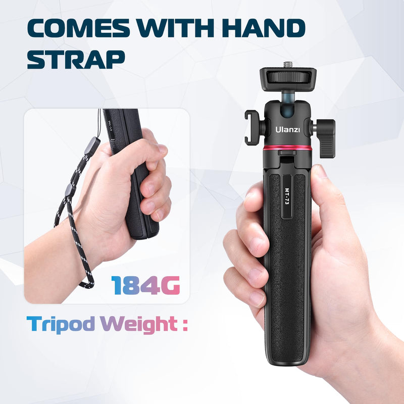 ULANZI MT-73 Extension Pole Tripod, Mini Selfie Stick Tripod Stand Handle Grip for Webcam Canon G7X Mark III Sony ZV-1 RX100 VII A6400 A6600 Cameras Vlogging MT-73 Tripod