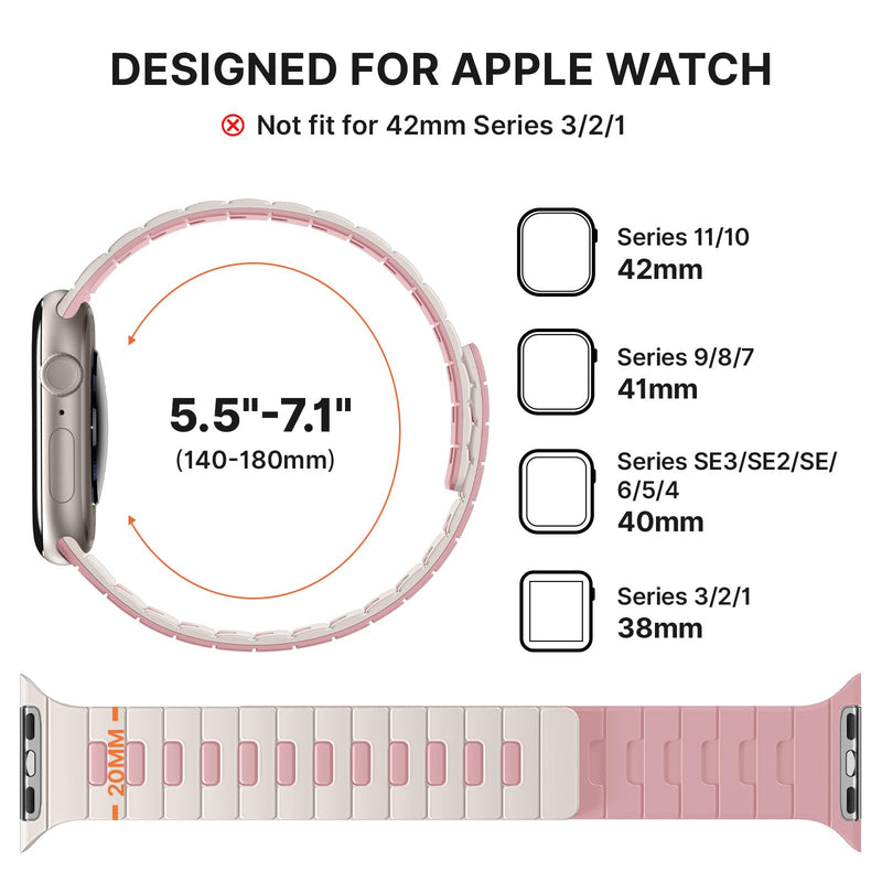 Bandletic Dual-Sided Magnetic Reversible Band Compatible with Apple Watch