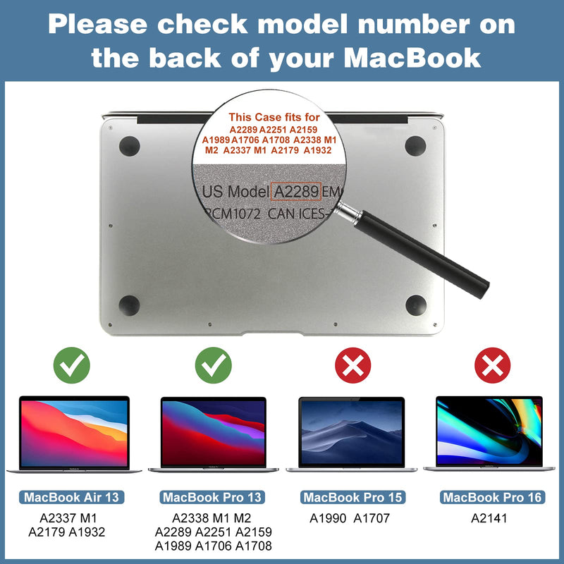 Pack of 2 9H Hardness Screen Protectors for 13 Inch MacBook Pro 13 / MacBook Air 13, Screen Protector Film Tempered Glass, Clear