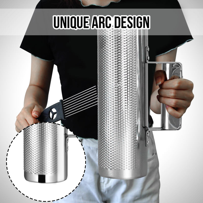[AUSTRALIA] - Soulmate Stainless Steel 12" 4" with Scraper Guiro Professional Latin Percussion Instrument, Band Accompaniment Musical Training Tool Guiro Shaker 4''x12'' 