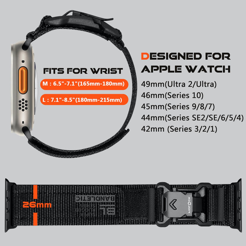 Bandletic Fidlock Magnetic Band and FKM Strap Compatible with Apple Watch
