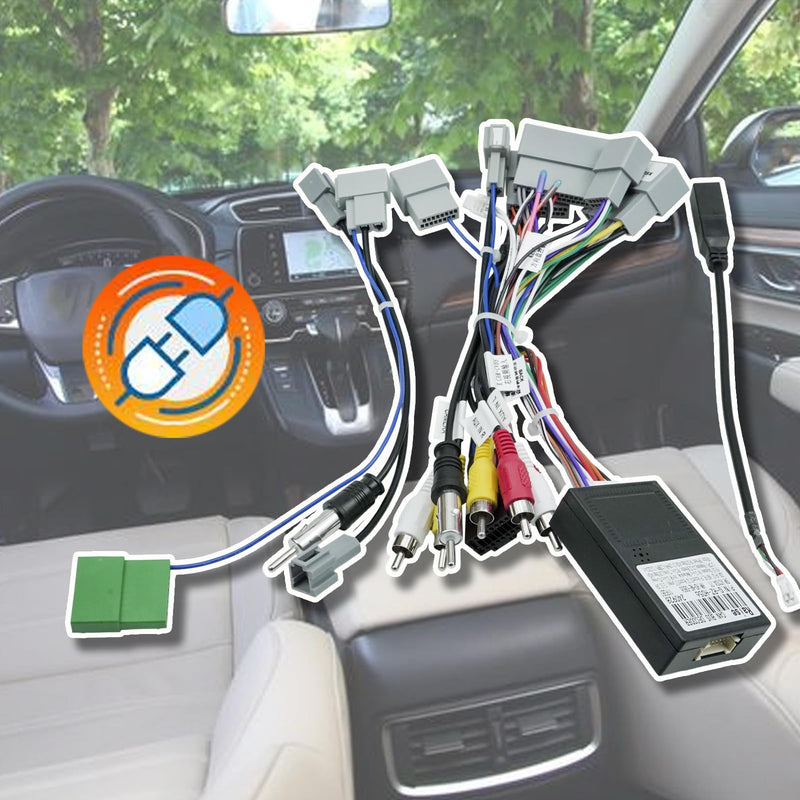 16pin Car Radio Stereo Power Retrofit Wiring Harness Cable Adapter Fit for Honda Civic 1.5T 2016-2021 CRV CR-V 2017-2022 Breeze 2020 Support Factory Camera Steering Wheel Control USB and AUX | Fit for Honda Civic 1.5T 2016-2021 CRV CR-V 2017-2022 Breez...