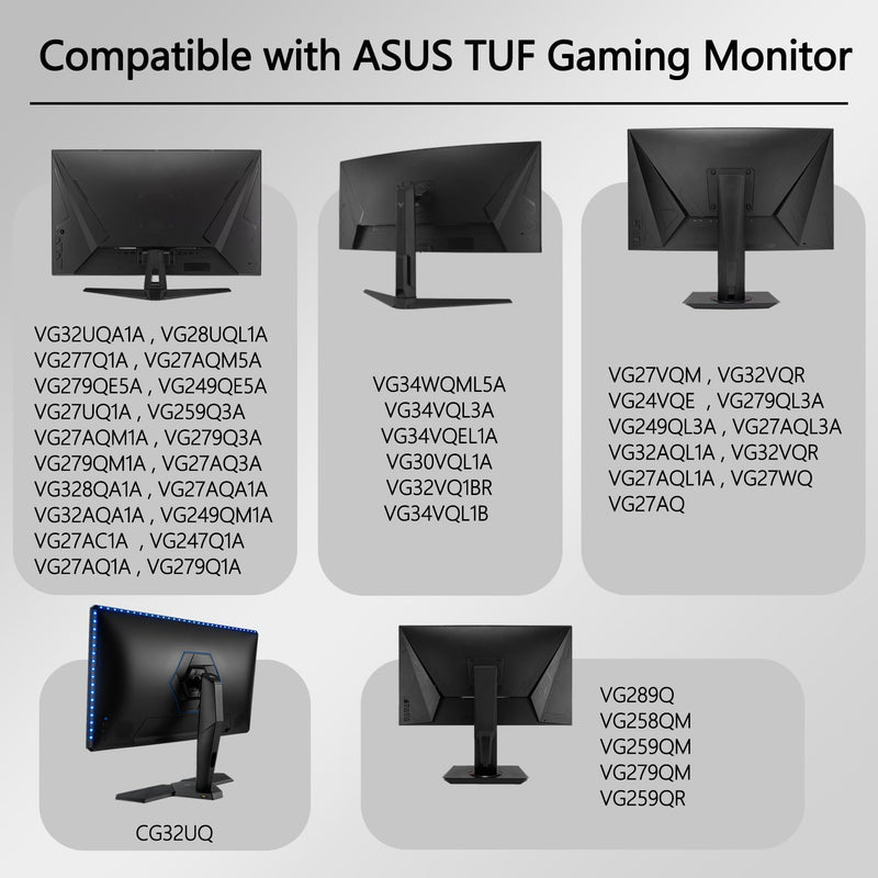VG27AQ3A VESA Adapter Compatible with ASUS ROG,ProArt and TUF Game Monitor | (Fits VG27AQM5A,VG277Q1A,XG27ACS,VG27WQ3B,VG27AQ,PA248QFV,PG27AQN and more)–75x75 to 100x100 Wall Mount Bracket