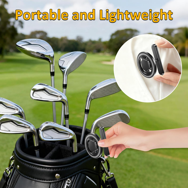 Falafa Magnetic Phone Holder for Golf Cart, MagSafe 360° Mount 2 Pack | Dual Phone Mount Set with 360° Rotation, Alloy Base & Ball Joint Compatible with MagSafe iPhone 12-17 Series Black-2 Pack