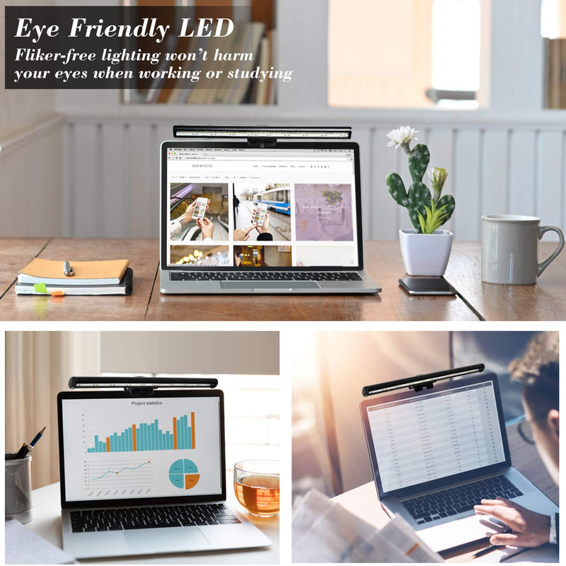 Monitor Light, Screen Light Bar Computer e-Reading LED Task Lamp, 3 Color Modes Light Bar, 10 Brightness, USB Powered Monitor Lamp