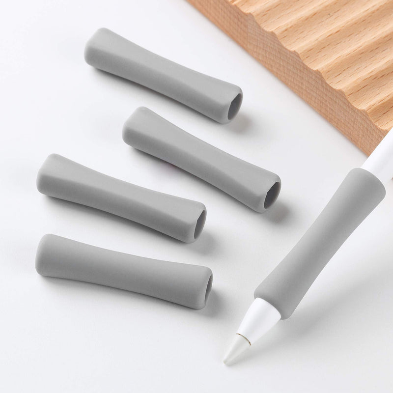 3 Pack Grey iPencil Grips Case Cover Ergonomic Silicone Sleeve Holder Compatible with Apple Pencil 2nd Generation, iPad Pro 11 12.9 inch 2018 Grey*3