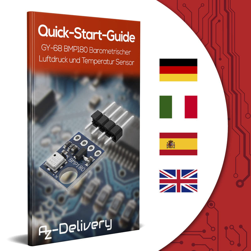 [AUSTRALIA] - AZDelivery ⭐⭐⭐⭐⭐ GY/BMP180 Barometric Pressure Sensor Module for Arduino and Raspberry PI 1x BMP 180 1 