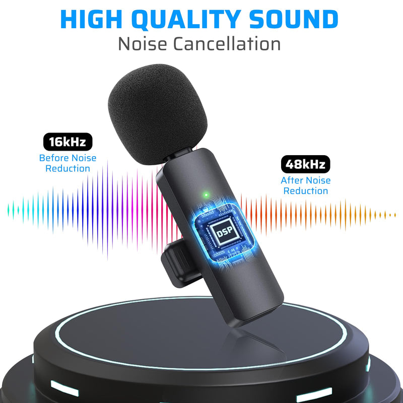 [AUSTRALIA] - Dual Wireless Lavalier Microphone for iPhone, iPad - Perfect for Video Conferencing, Recording, and Live Streaming 