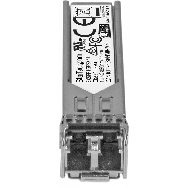 StarTech.com Juniper EX-SFP-1GE-LX Compatible SFP Module - 1000BASE-LX - 1GbE Single Mode Fiber SMF Optic Transceiver - 1GE Gigabit Ethernet SFP - LC 10km - 1310nm - DDM (EXSFP1GELXST), silver | 1000BASE-LX, 1GbE Single Mode Fiber Optic Transceiver, 1G...