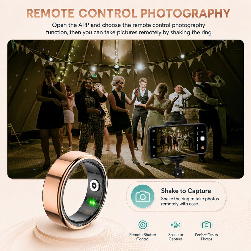 Smart Ring for Women & Men, IP68 Waterproof Fitness Tracker Ring with Heart Rate, Blood Oxygen & Sleep Monitor, Health Tracker Ring Compatible with iOS & Android, No Subscription Fee (#7) #7