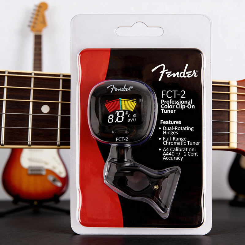 [AUSTRALIA] - Fender FCT-2 Professional Multi-Instrument Clip-On Tuner for Guitar, Bass, Ukulele, and Violin 