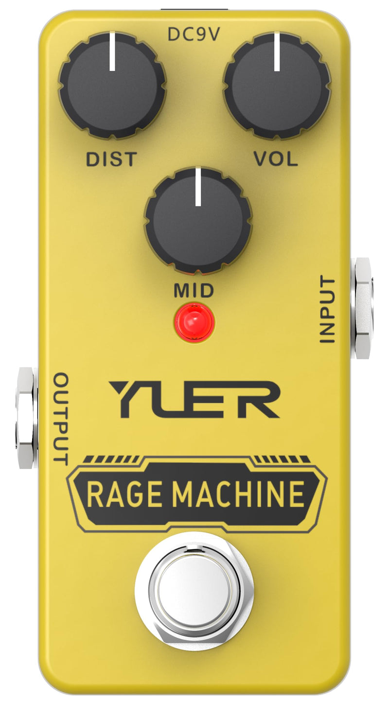 Rage Machine, Guitar Effects Pedal, Mini Single Type, True Bypass, DC 9V, for Electric Guitar and Bass