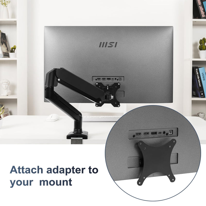 Monitor Arm/Mount VESA Bracket Adapter Compatible with MSI Monitor (MD271UL, MD271ULDE) - 75x75mm 100×100mm Black