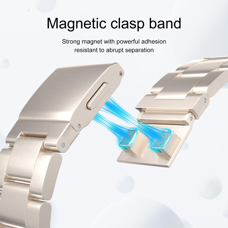Metal Band for Apple Watch, Stainless Steel Magnetic Strap Compatible with iWatch Ultra/Ultra2/Series 10-4/SE, 49-40mm