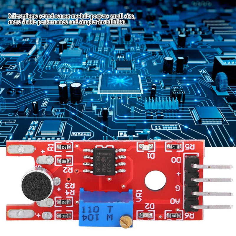 [AUSTRALIA] - 5Pcs Sound Sensor Module, 3 to 5V Microphone Sound Sensor Microphone Sensor Module Ultra Small Professional Microphone Amplifier IC KY-038 for Assembly with Indicator Lights 