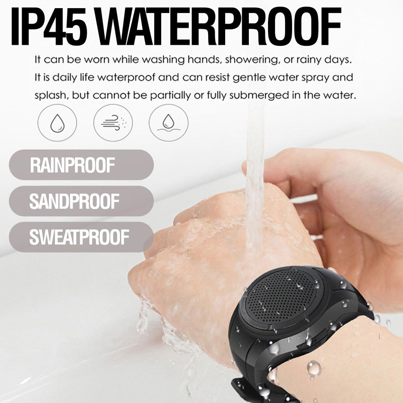 [AUSTRALIA] - Frewico Wearable Portable Waterproof Bluetooth Speaker Watch X10 Clip Speaker MP3 Player Handsfree Clear Call Speakerphone,TWS,SD Card Slot,Selfie for Working, Running, Cycling(Blue) Blue 