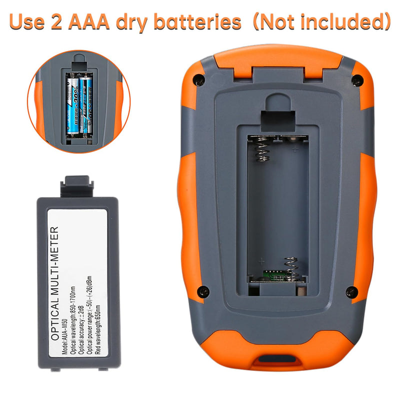 [AUSTRALIA] - Fiber Optic Tester Portable Fiber Light Power Meter -50~26dBm, SC/FC/ST Universal Interface Built-in 10Km Fault Detector with FC to LC Adapter 1PC M50 & 10Km 1PC 