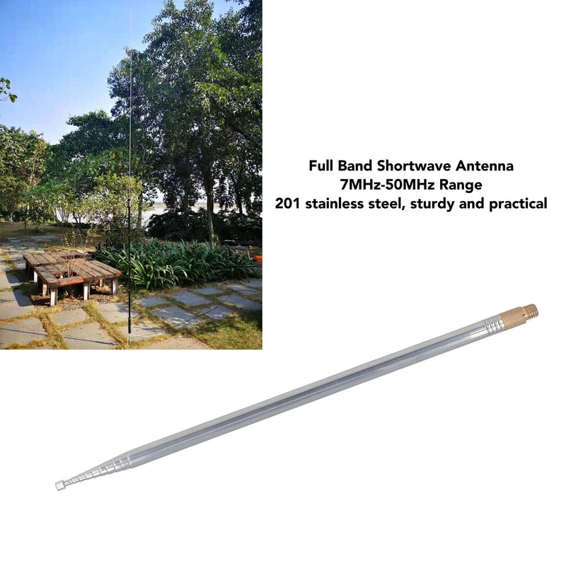 Shortwave Antenna 201 Stainless Steel Telescoping 10 Sections 2.5m Length for Shortwave Communication