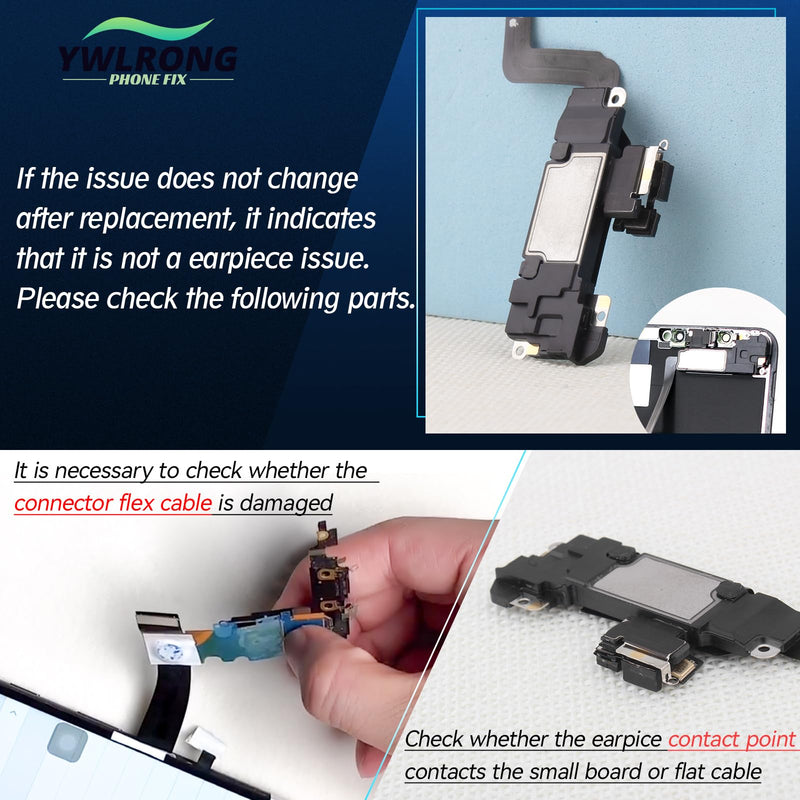 YWLRONG Earpiece Speaker for iPhone 11 Ear Speaker Replacement for iPhone 11 Speaker Replacement Light Proximity Sensor Flex Cable Earphone Speaker Assembly with Repair Tools Black-11