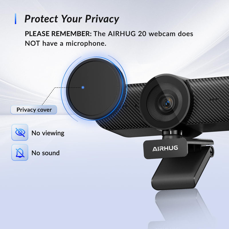 [AUSTRALIA] - Webcam No Mic with Privacy Cover, USB Web Cam for Computer and Laptop Plug & Play, Web Camera without Audio, 78° Wide-Angle,for Streaming and Conferencing (4K Webcam No Mic) 4K Webcam No Mic 