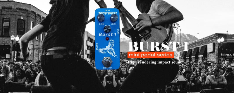 [AUSTRALIA] - Part of the MINI pedal series Burst1 Distortion MINI Pedal, Vintage and pro-quality, High-Impact Metal Tones, High rendering impact, Perfect for Hobby Metal Players, Designed/Made in Taiwan 