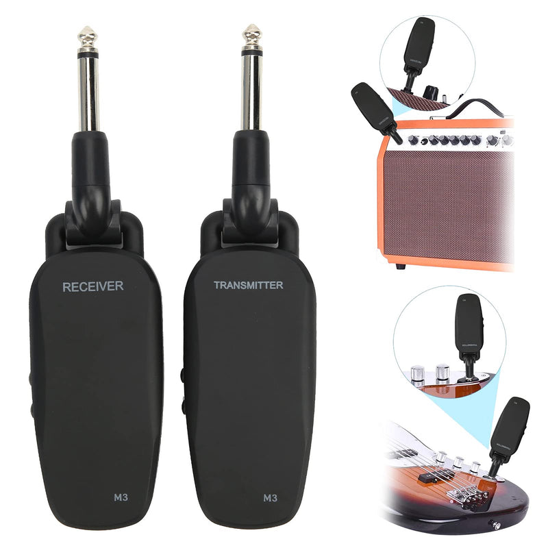 Rechargeable Guitar Transmitter Receiver Audio System 48kHz 24-bit 20Hz-20kHz Electronic Bass Pickup Amplifier Accessories