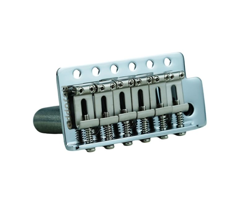 Guitar Tremolo Bridge with Zinc Alloy Saddles and Block, String Spacing 10.5MM, Pop-In Vibrato Bar, Complete Install Kit, B type B style saddle