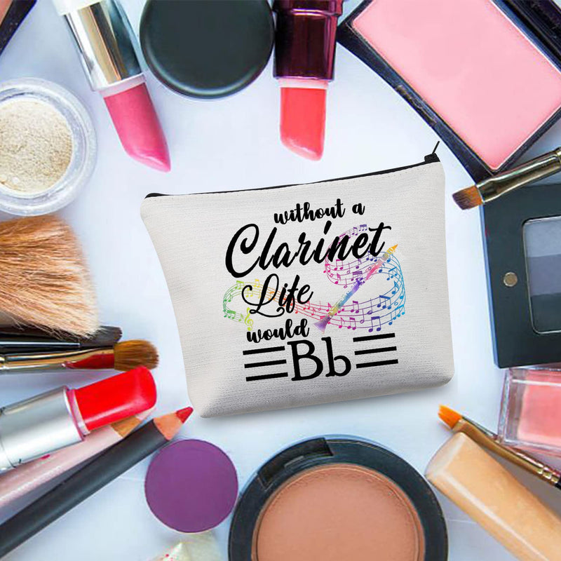 BDPWSS Clarinet Gift Clarinet Player Gift Clarinet Lover Gift Without A Clarinet Life Would Bb Makeup Bag Clarinet Teacher Gift (My Clarinet Life) My Clarinet Life