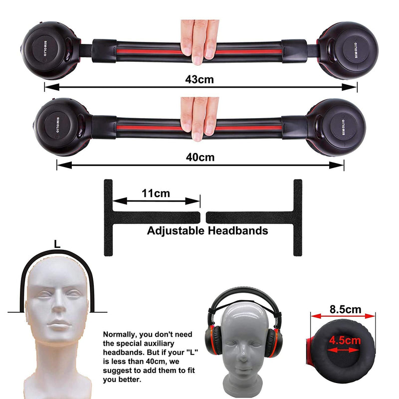 SIMOLIO 2 Pack of Wireless Car Headphones, 2 Channel IR Wireless Headphones for Kids, in Car Wireless DVD Headphones with Storage Bag for Universal Rear Entertainment System, Not for 2017+ Pacifica