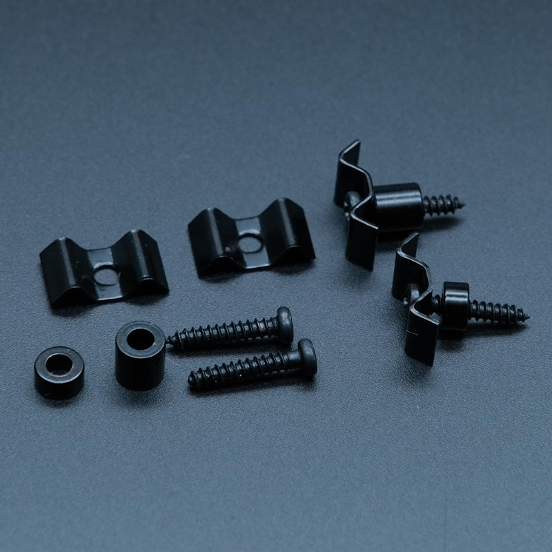 [AUSTRALIA] - 4PCS Metal Vintage Style Guitar String Trees Guides Retainers for Fender Strat or Tele Style Electric Guitar (Black) Black 