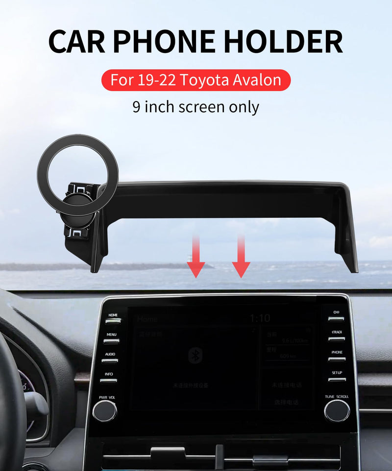 Car Phone Holder for Toyota Avalon 2019-2022, 9" Screen Magsafe Accessories | Magnetic Cell Phone Mount Clip Compatible with iPhone, 3D fit Stable Dashboard GPS Navigation Bracket Cradle Stand