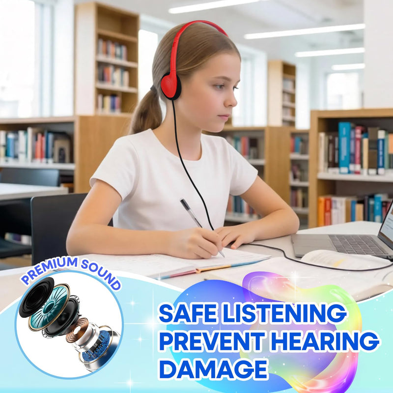 USB C Headphones Bulk 20 Pack for Classroom School Kids, Wholesale Durable On-Ear Headset for Students Teens, Compatible with Chromebook Laptop Tablet Smartphones (HY857C, 20 Mixed)
