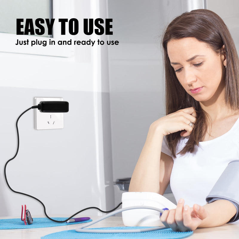 6 V Power Supply Charger for Omron Blood Pressure Monitor, AC Power Adapter Blood Pressure Monitors for Omron M7 M500 M700 M3 M5 Series, 1.4 m Replacement Power Supply Charging Cable Compatible with