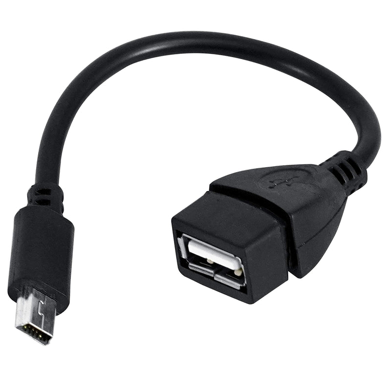 Mini USB OTG Cable for Digital Cameras - USB A Female to Mini USB B 5 Pin Male Adapter Cable 1 Pack