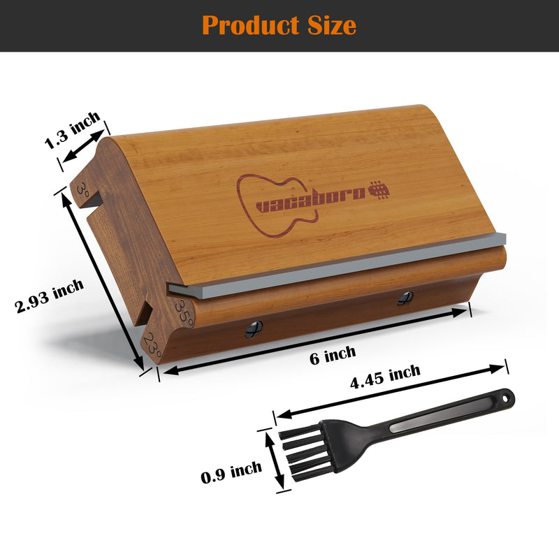 3/23/35 Degree Fret End Beveling File, 3 in 1 fret file - Guitar Bass Fret End Dressing, Guitar Fret Crowning End Bevel File Luthier Tools for Rounding, Shaping and Deburring Frets Sprouts