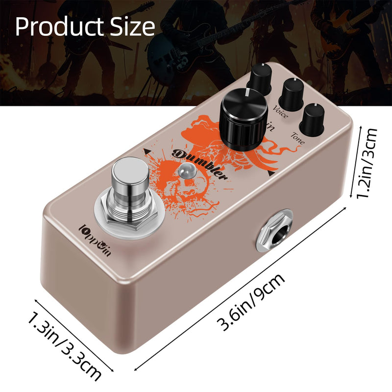 Dumbler OD Dumble Overdrive Pedal - Vintage Amp Simulator, Classic Overdrive Tone, True Bypass, Mini Metal Enclosure (DC 9V)