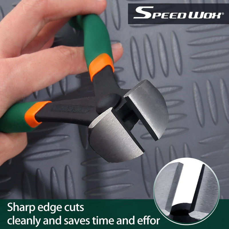 SPEEDWOX Nail Puller 6 Inch End Cutting Pliers, Nail Remover Nail Pliers End Cut Nippers End Snips For Pulling Nails Or Cutting Wires Wire Cutter End Cutter Pliers Staple Remover Tool 6"