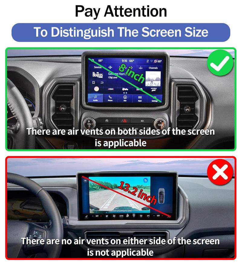 Car Phone Holder for Ford Bronco Sport 2021-2024 8-Inch Touchscreen, Cell Phone Mount Compatible with MagSafe BroncoSport-8 inch Screen