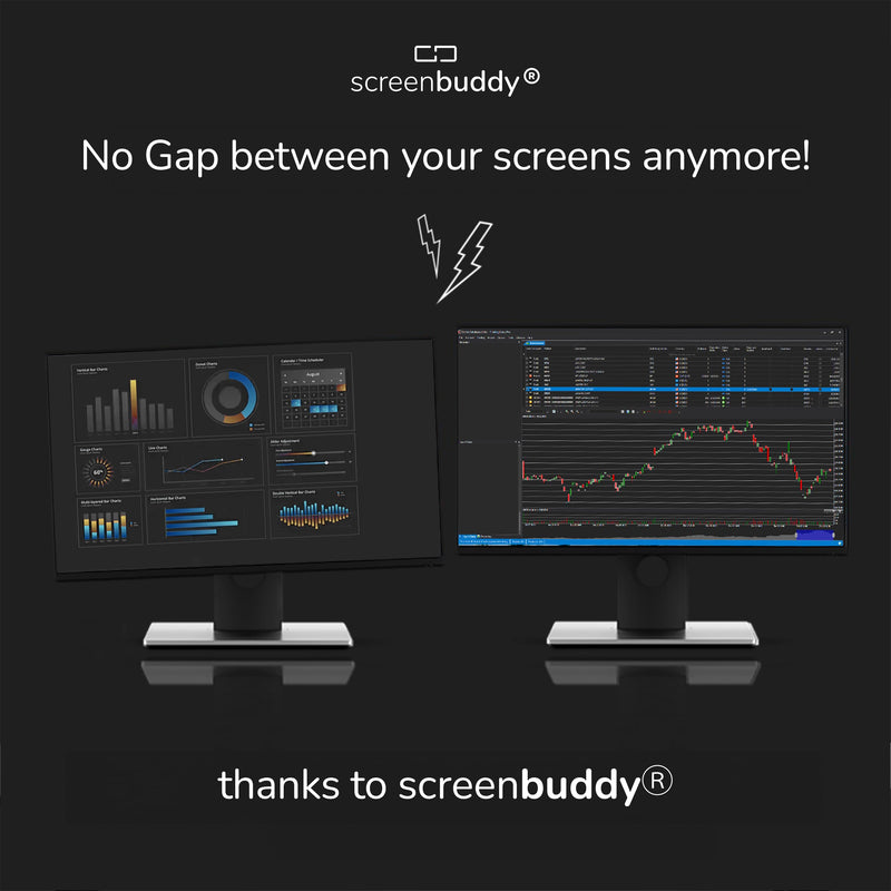 Set of 2, Magnetic Connection for Your Screens, Suitable for All Computer Monitors - Innovative Computer and Gaming Equipment