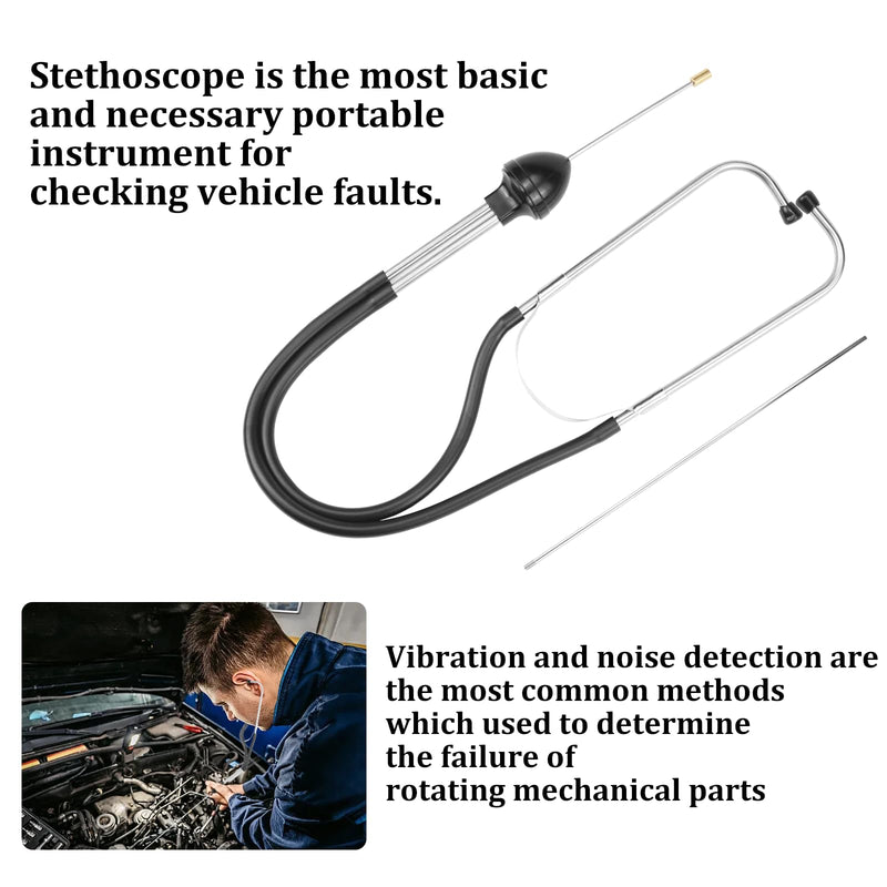 [AUSTRALIA] - Mechanic Stethoscope Car Motor Stethoscope Machine Diagnostic Tester Tester Car Mechanic Stetoscope 